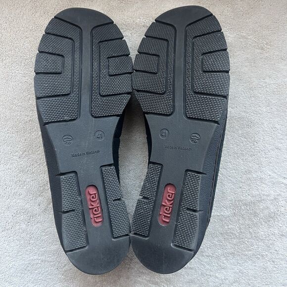 Rieker Antistress Ballerina Black Suede Wedge Loafer Shoe Women EU‎ 41 US 10 - Picture 13 of 15